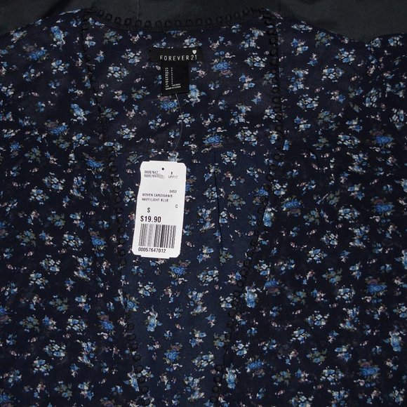 Blue Floral Kimono Coverup - Picture 6 of 10